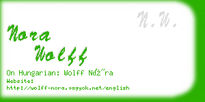 nora wolff business card